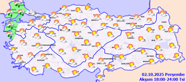 Akdeniz Dışında Yağış Var, Marmara'da Kuvvetli Rüzgar Uyarısı