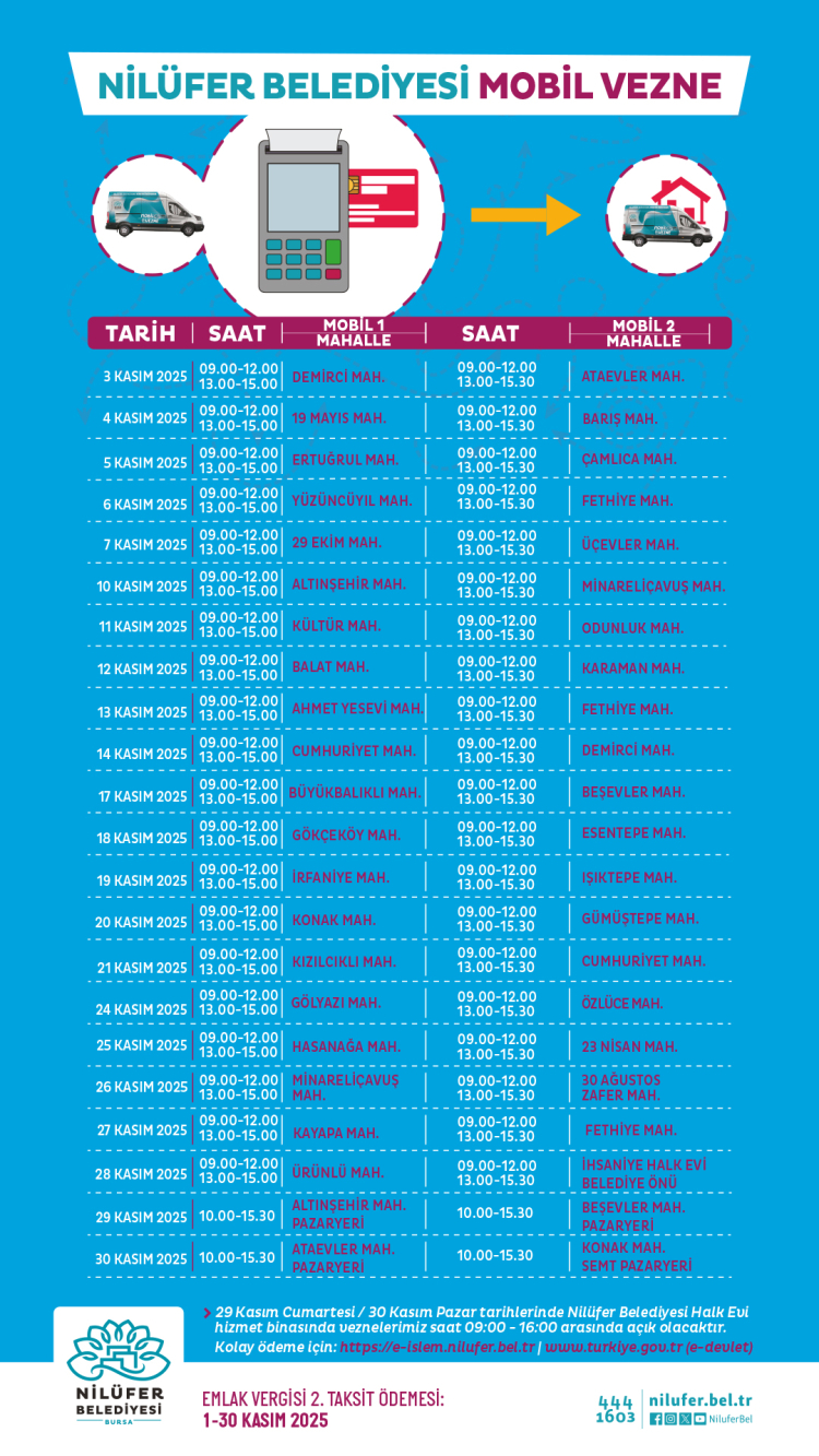 Vezne Çalışmaları ve Vergi Ödemeleri