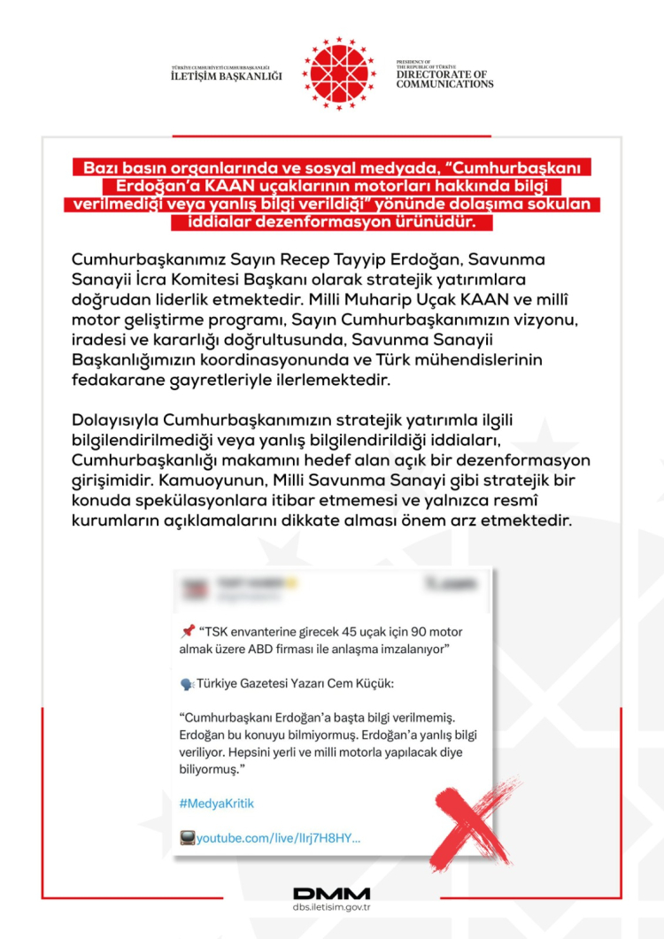 İletişim Başkanlığı’ndan açıklama