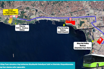 Uluslararası Kocaeli Kitap Fuarı için Ulaşım ve Park Uygulamaları