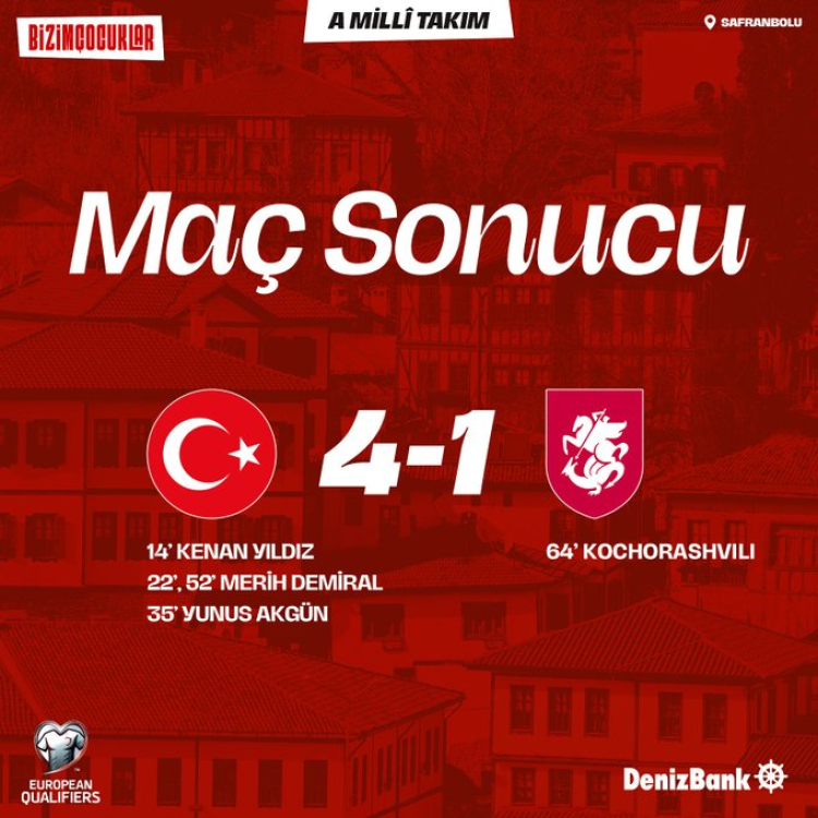Kocaeli’de Milli Zafer: A Milli Takım 4-0