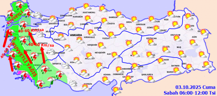 Kuvvetli Yağış ve Fırtına Uyarısı