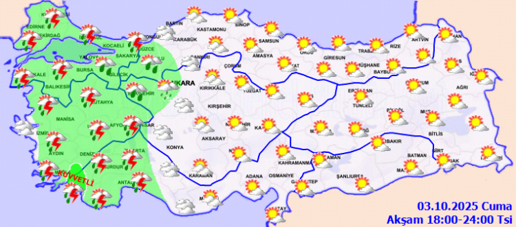 Kuvvetli Yağış ve Fırtına Uyarısı
