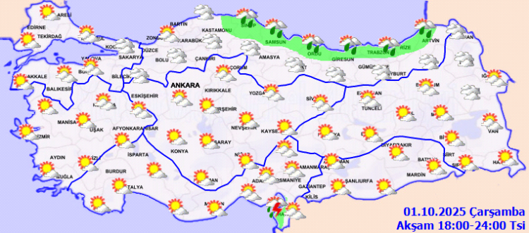 Kuzeyde Yağış, Güneşte Açık Hava
