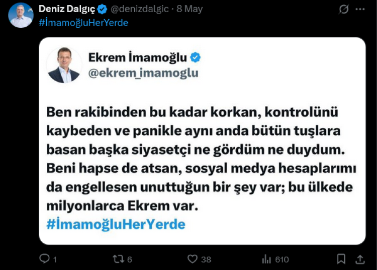  mesajı ve yeniden açılan hesap