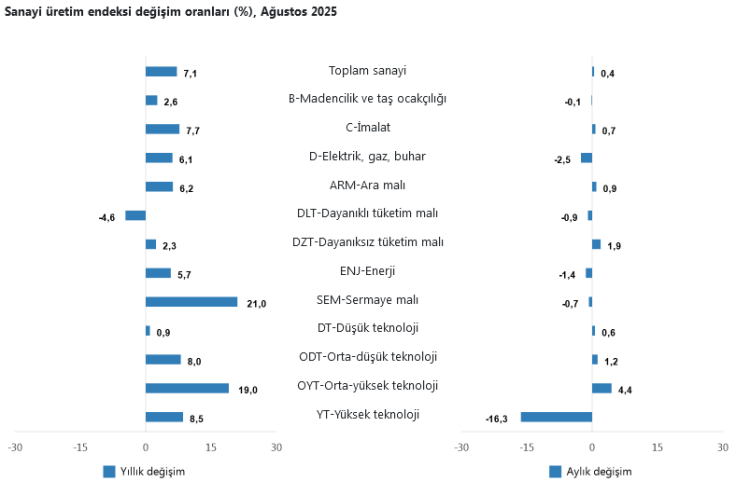 Sanayi Üretim Endeksi – Ağustos 2024