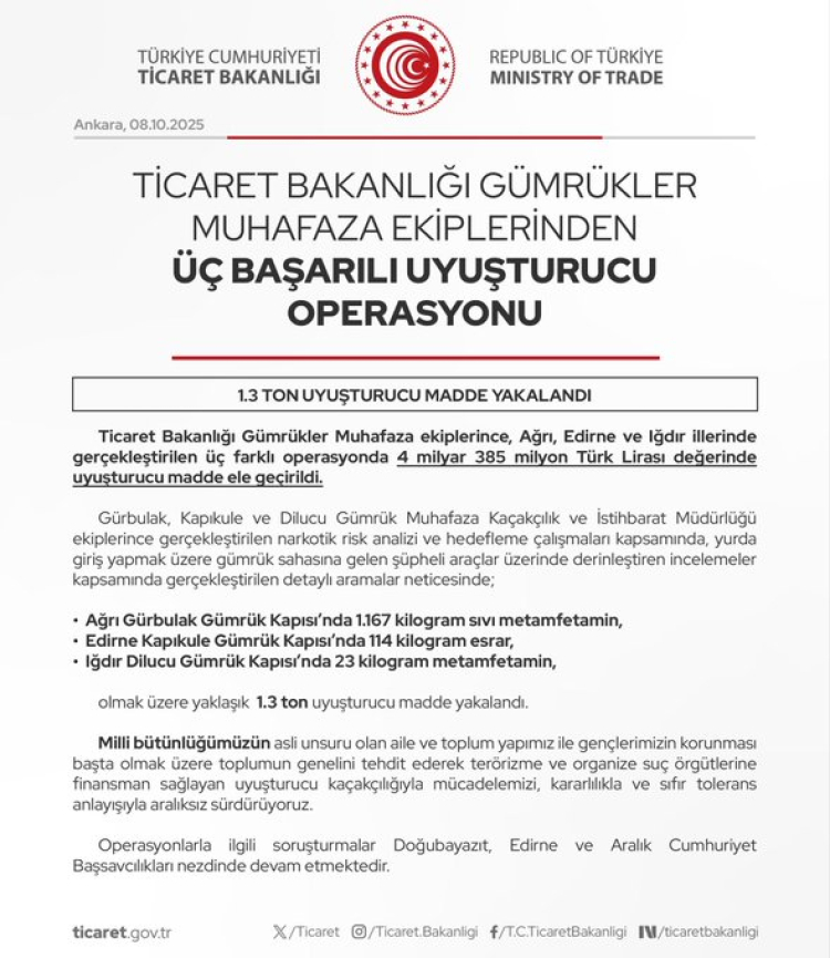 Gümrükte Uyuşturucu Operasyonu