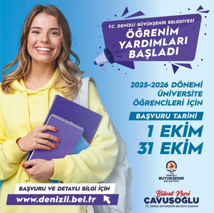 Denizli’de üniversite öğrencilerine ayni öğrenim yardımı