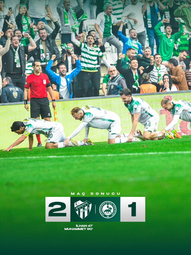 Bursaspor 2-1 Öne Geçti, Zirveye Bir Adım