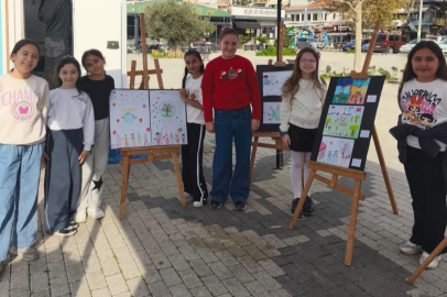 Gemlik'te Çocuklar Haklarını Resimlerle Anlattı