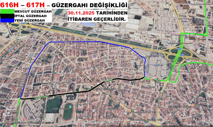 İnegöl’de Toplu Taşıma Hatlarında Yenilikler