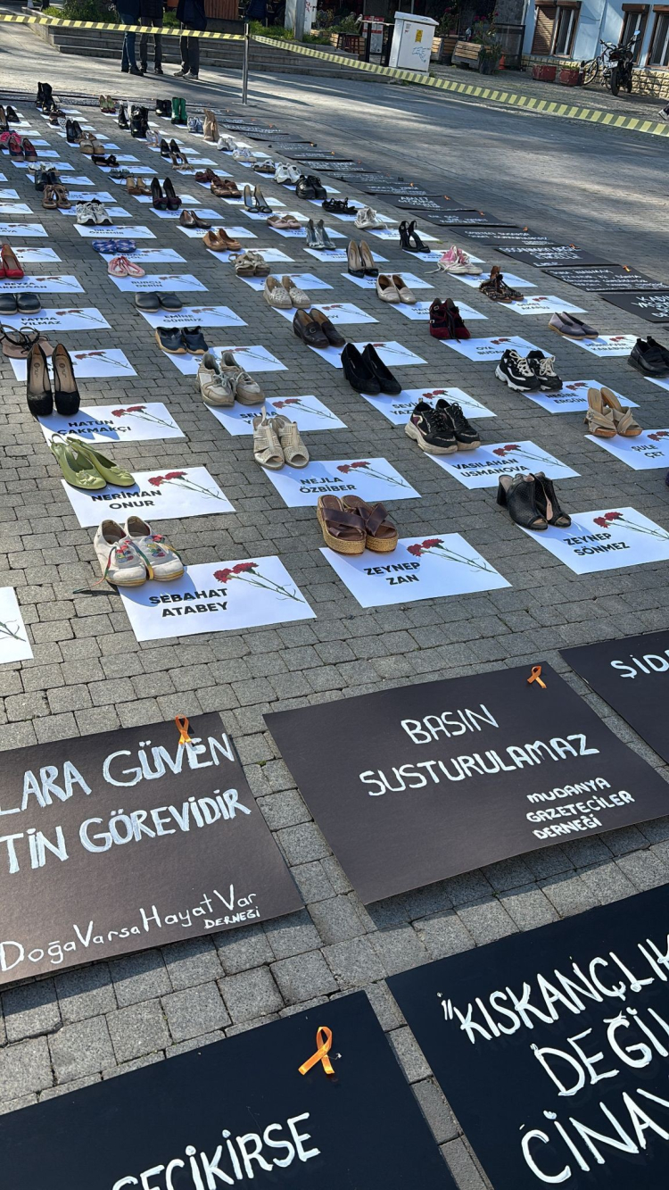 Mudanyalı Kadınlar Şiddete Karşı 7 Saat Nöbet Tuttu