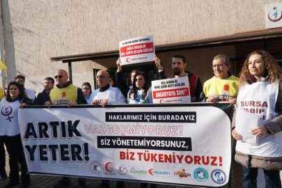 Bursalı Sağlık Emekçileri Hakkı İçin Sokakta