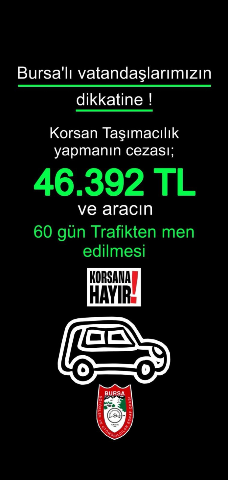 Bursalı Şoförler Korsan Taksilere Karşı