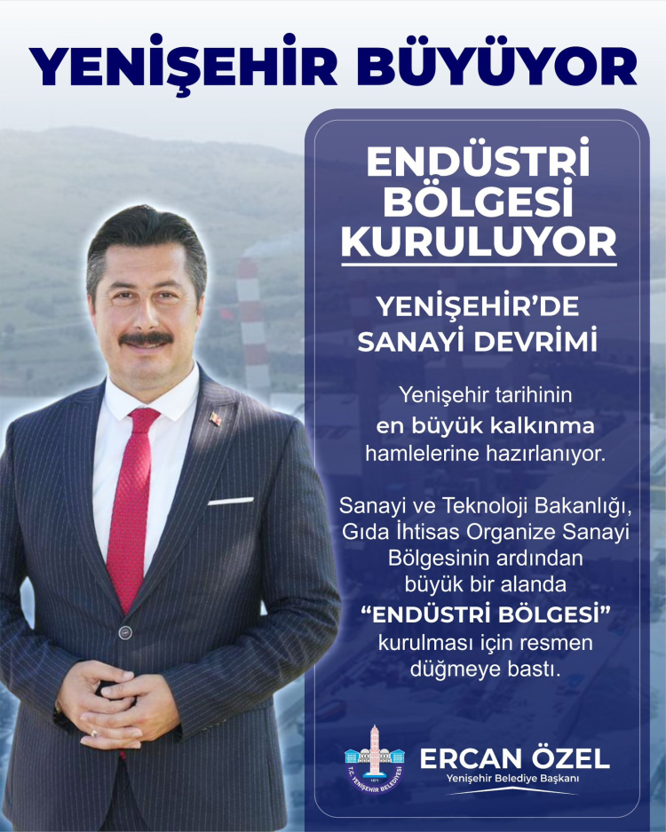 Yenişehir’e Endüstri Bölgesiyle Güç Katılıyor