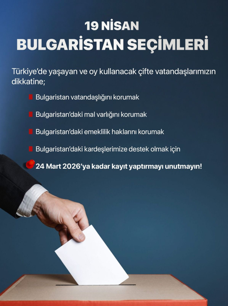 Türkiye'den Bulgaristan Seçimleri İçin Oy Kullanma