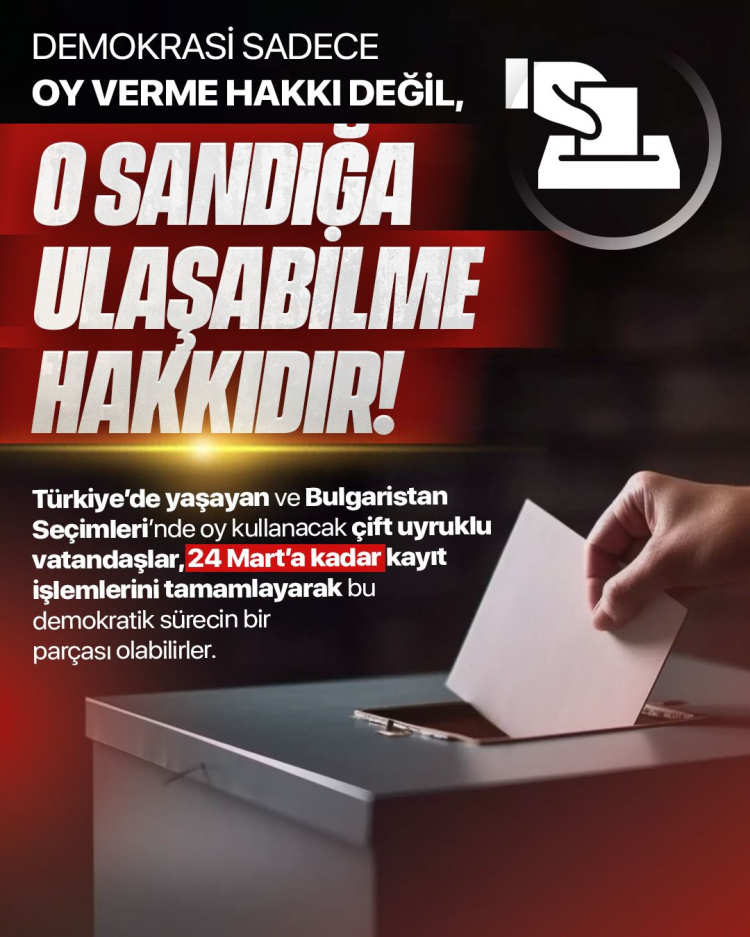 Türkiye'den Bulgaristan Seçimleri İçin Oy Kullanma